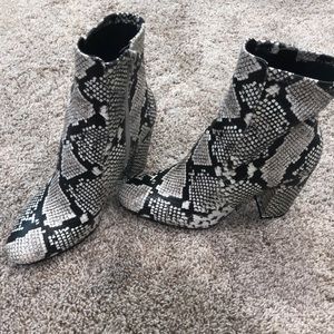 Aldo snakeskin booties